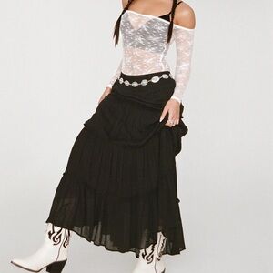 Princess Polly Miriah Maxi Skirt Black